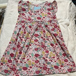 NEW Floral Sleeveless Lightweight Cotton Flutter Sleeve Dress READ DESCRIPTION